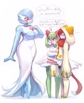 age_difference anthro arc_system_works big_breasts big_penis blazblue blush blushing_profusely boyfriend/girlfriend breasts cat_tail clothed clothing daughter_(lore) dipstick_tail dress erection female gardevoir generation_3_pokemon genitals group hair hi_res holding_arm introduction kaka_clan kaka_hoodie kaka_kirlia kirlia looking_at_breasts looking_at_genitalia looking_at_penis male male/female markings mature_female mother_(lore) mother_and_child_(lore) mother_and_daughter_(lore) nintendo open_mouth parent_(lore) parent_and_child_(lore) parent_and_daughter_(lore) peachmayflower penis penis_under_skirt pokemon pokemon_(species) red_eyes red_hair red_tail shiny_pokemon speech_bubble staring_at_chest tail tail_markings taokaka thick_thighs thought_bubble trio white_tail_tip wide_sleeves