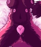 4_breasts anthro bed bed_sheet bedding bodily_fluids breasts female furniture genital_fluids lying multi_breast nipples on_back solo spread_legs spreading vaginal_fluids hrelterskrelter ailurid mammal red_panda digital_media_(artwork) pixel_(artwork)