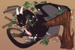 black_body black_fur black_pawpads bodily_fluids claws cum cumshot ejaculation feral finger_claws fur genital_fluids genitals horn male masturbation membrane_(anatomy) membranous_wings orgasm pawpads penile penile_masturbation penis pink_penis pink_tongue precum solo toe_claws tongue white_claws white_horn wings cocodrops_(artist) mythology dragon furred_dragon furred_scalie mythological_creature mythological_scalie scalie 3:2