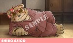 anthro asian_clothing blush brown_body clothing cute_fangs east_asian_clothing eyes_closed fangs humanoid_hands inside japanese_clothing kemono lying male overweight overweight_male sample solo teeth mind_drive mizuse_higomaru sengoku_puzzle saigou_shirou bear mammal 2021 5:3 distracting_watermark watermark