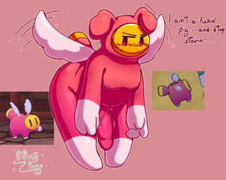 anthro balls belly big_butt blush bodily_fluids butt floating flying genitals humanoid_genitalia humanoid_penis male mouthless nipples nude penis simple_background slightly_chubby solo sweat sweatdrop tail text thick_thighs wide_hips wings minty_kane mario_and_luigi:_brothership mario_and_luigi_(series) mario_bros nintendo snoutlet domestic_pig humanoid mammal suid suine sus_(pig) 2026 digital_drawing_(artwork) digital_media_(artwork)
