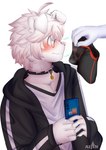 ambiguous_gender anthro clothed clothing duo male male_focus solo_focus text ai_jin jin_white_dog canid canine canis domestic_dog mammal absurd_res artist_name character_name hi_res