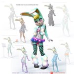 alternative_fashion anthro ball_bulge blonde_hair blue_eyes blush bottomwear bra bulge clothed clothing crossdressing cyberpop femboy fingers fishnet_clothing fishnet_legwear fluffies footwear fur green_body green_fur hair j-fashion legwear looking_at_viewer male miniskirt multicolored_body multicolored_fluffies multicolored_fur navel panties pink_nose pose raver simple_background skirt smile solo standing stockings string string_panties text thigh_highs topwear two_tone_body two_tone_fur underwear kotyami animal_crossing nintendo sasha_(animal_crossing) lagomorph leporid mammal rabbit 1:1 2021 digital_media_(artwork) english_text url