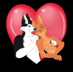 anthro duo female fluffy holidays male male/female dreamworks the_bad_guys valentine's_day diane_foxington canid canine canis domestic_dog fox mammal wolf alpha_channel hi_res