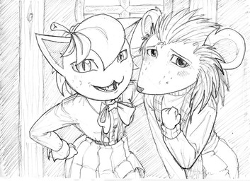 animal_crossing black_and_white cat feline monochrome nintendo pencil porcupine quixoticallyerotic rodent sable_able sketch tangy video_games
Rating: Safe
Score: 2
User: Hummery
Date: July 14, 2013