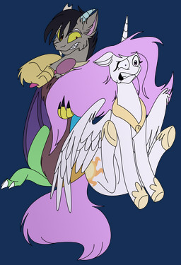 antlers brush cutie_mark duo feathered_wings feathers female feral hair horn male pink_hair princess purple_eyes quadruped red_eyes royalty simple_background tail transparent_background wings 100yearslater friendship_is_magic hasbro my_little_pony mythology discord_(mlp) princess_celestia_(mlp) chimera draconequus equid equine mammal mythological_creature mythological_equine winged_unicorn 2012 alpha_channel hi_res source_request