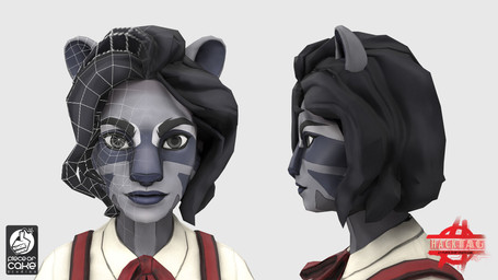 anthro black_eyebrows black_hair black_nose blue_inner_ear blue_lips blue_markings bow_tie clothed clothed_anthro clothed_female clothing company_logo eyebrows eyelashes female female_anthro front_view fur game_logo grey_body grey_eyes grey_fur hair head_markings light lips logo markings mouth_closed multicolored_body multicolored_fur red_bow_tie short_hair side_view simple_background solo suspenders text white_background white_dress_shirt wireframe laurine_vire hacktag piece_of_cake_studios bear mammal 16:9 2018 3d_(artwork) autodesk_3ds_max_(artwork) bust_portrait colored digital_media_(artwork) english_description english_text hi_res lighting official_art portrait shaded substance_painter_(artwork) widescreen zbrush_(artwork)