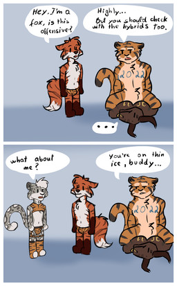 anthro border bulge butt clothed clothing erection fur group hair holidays hug humor lingerie male male/male muscular nipples nude sex simple_background smile spots stripes text underwear white_border mindoffur new_year sky_(mindoffur) bovid bovine canid canine cattle felid fox leopard mammal pantherine snow_leopard tiger digital_media_(artwork) english_text