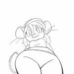 anthro big_butt bottomwear breasts butt clothing eyes_closed facesitting facesitting_pov female hip_sway jumping looking_at_viewer looking_down looking_down_at_viewer low-angle_view open_mouth shorts sitting_on_another solo somersault standing tail text thick_thighs topwear whiskers potoobrigham you_died_(meme) mammal mouse murid murine rodent 1:1 2025 2d_animation animated digital_drawing_(artwork) digital_media_(artwork) english_text frame_by_frame hi_res meme short_playtime