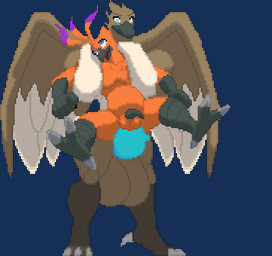 anal anal_penetration animal_genitalia animal_penis anthro balls beak big_balls big_penis blue_eyes blush bodily_fluids brown_body brown_feathers cum cum_in_ass cum_inflation cum_inside cum_on_balls cum_on_ground cum_on_penis cum_while_penetrated duo ejaculation equine_genitalia erection excessive_cum excessive_genital_fluids feathered_wings feathers full_nelson genital_fluids genitals heart_symbol huge_balls hyper hyper_balls hyper_genitalia inflation male male/male male_penetrated male_penetrating male_penetrating_male nude open_mouth orgasm penetration penile penile_penetration penis sex simple_background size_difference throbbing throbbing_penis tongue transparent_background wings tsunamidusher european_mythology greek_mythology mythology azen blitz_(its_blitz) accipitrid accipitriform avian bird buteo chickenhawk mythological_avian mythological_bird mythological_creature mythological_firebird phoenix red-tailed_hawk alpha_channel animated digital_media_(artwork) pixel_(artwork) pixel_animation