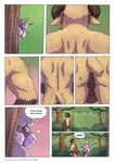 5_fingers age_difference anthro back_muscles backsack balls belt belt_only big_balls blush bodily_fluids breasts butt dialogue duo ear_piercing ear_ring female fingers forest fur genitals grey_body grey_fur grey_wool hiding horn humanoid_hands male male/female mature_anthro mature_female multicolored_body multicolored_fur multicolored_wool nature nipples nude nude_anthro nude_female nude_male older_female outdoor_nudity outside page_number piercing plant pubes ring_piercing shocked standing surprise sweat tail tan_body tan_fur tan_wool text thought_bubble tree two_tone_body two_tone_fur two_tone_wool white_body white_fur white_wool wool_(fur) younger_male kantachibli michelle_(kantachibli) the_ram_(kantachibli) bovid caprine mammal sheep 2025 comic english_text hi_res url