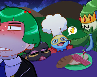 angry annoyed bodily_fluids chef_hat clothing cross-popping_vein crown feral food group hat headgear headwear necktie sandwich_(food) sweat sweatdrop softestpuffss friendlocke nintendo pokemon da_cheff_(redbuddi) joe_(king_moosh) peppy_(saltydkdan) sara_(sleepybearsara) arboliva dudunsparce generation_9_pokemon human mammal oinkologne pokemon_(species) 5:4 hi_res female_(lore) male_(lore)