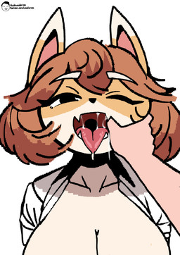 5_fingers ahegao ambiguous_gender anthro big_breasts biped black_eyes black_nose bodily_fluids breasts clothed clothed_anthro clothed_female clothing dipstick_ears duo ear_markings eyebrows eyelashes fangs female female/ambiguous female_anthro female_focus finger_in_mouth fingers first_person_view fish_hooking fur hand_on_mouth looking_at_viewer looking_pleasured mawplay multicolored_body multicolored_ears multicolored_fur one_eye_closed open_clothing open_mouth open_shirt open_topwear orange_body orange_fur pink_inner_ear pointy_ears pov_hands saliva saliva_string shirt simple_background solo_focus teeth text tongue tongue_out topwear white_background white_body white_clothing white_ear_tips white_eyebrows white_fur white_shirt white_topwear voider_(artist) bully_fox canid canine fox mammal 2025 absurd_res artist_name digital_media_(artwork) hi_res url