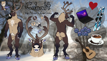 acoustic_guitar animal_genitalia anthro antlers armpit_hair athletic athletic_anthro athletic_male balls bean beverage black_body black_fur blue_body blue_eyes blue_penis body_hair brown_body brown_fur close-up cloven_hooves coffee coffee_bean coffee_mug computer cutaway d10 d12 d20 d4 d6 d8 dice ear_piercing ear_ring electronics erection flexing flexing_bicep flexing_both_biceps front_view fur genitals guitar heart_symbol hoofprint hooves horn humanoid_genitalia humanoid_penis hybrid_genitalia hybrid_penis industrial_piercing laptop looking_at_viewer male male_anthro musical_instrument nipples nude nude_anthro nude_male open_mouth pecs penis piercing plucked_string_instrument pubes rear_view ring_piercing saucer sheath sheathed_humanoid_penis ski smile smiling_at_viewer solo standing string_instrument surprised tail tan_body tan_fur teeth tongue vein veiny_penis white_body white_fur labradorszn microsoft microsoft_windows cobalt_(cobaltcaribou) deer mammal new_world_deer reindeer absurd_res headshot_portrait hi_res model_sheet portrait