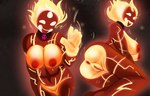 anus breasts butt female fire genitals happy looking_at_viewer nipples not_furry pose pussy smile solo thick_thighs yellow_body mcdave19 ben_10 cartoon_network chaquetrix heatblast alien alien_humanoid elemental_creature fire_creature humanoid pyronite absurd_res hi_res