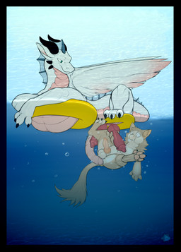 2_penises 3_toes 4_toes abdominal_bulge anal anal_penetration animal_genitalia animal_penis anthro anthro_on_feral anthro_penetrated balls beak bestiality black_border black_claws black_horn blep border bubble butt canine_genitalia canine_penis claws diphallism duo erection feathered_wings feathers feet feral feral_penetrating feral_penetrating_anthro fingers floating frill_(anatomy) fully_submerged fur genital_slit genitals green_eyes handjob hemipenes horn inflatable inner_tube knot knotted_penis larger_feral larger_male long_neck looking_back looking_down looking_down_at_another male male/male male_feral multi_genitalia multi_penis narrowed_eyes nude orange_eyes partially/fully_submerged partially_submerged pawpads paws penetration penile penis penis_grab pink_body pink_scales pool_toy prehensile_tail red_genitals red_penis scales sex sheath simple_background size_difference smaller_anthro smaller_male smaller_penetrated smile smug smug_face spread_legs spreading surprised swimming tail tail_fetish tail_in_ass tail_insertion tail_play tail_sex tan_body tan_fur tan_genitals thick_penis toe_claws toes tongue tongue_out underwater underwater_sex water white_body white_scales white_wings wings yellow_eyes awoope european_mythology mythology charlie_(awoope) avian bird dragon gryphon mythological_avian mythological_creature mythological_scalie scalie western_dragon 2026 absurd_res digital_drawing_(artwork) digital_media_(artwork) hi_res