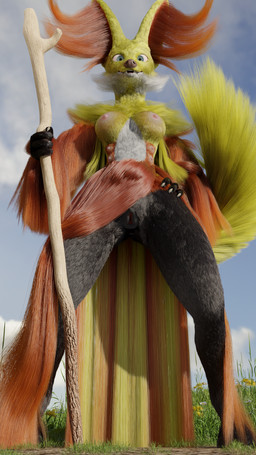 anthro areola black_body black_fur breasts female female_anthro fur genitals hand_on_hip holding_object inner_ear_fluff looking_at_viewer medium_breasts multi_breast multicolored_body nipples outside pink_areola pink_nipples red_body red_fur solo staff standing tail tuft vulva white_body white_fur yellow_body yellow_fur doublestuffed nintendo pokemon delphox generation_6_pokemon pokemon_(species) 3d_(artwork) 9:16 absurd_res blender_(artwork) digital_media_(artwork) hi_res