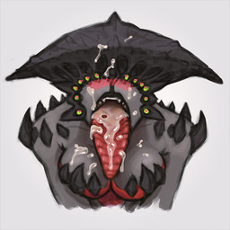 after_fellatio after_oral after_sex big_tongue blush bodily_fluids cum cum_in_mouth cum_inside cum_on_face cum_on_tongue fellatio female first_person_view genital_fluids heart-shaped_pupils looking_pleasured monster_girl_(genre) multi_eye not_furry open_mouth oral penile sex solo tongue starlyve aro demon humanoid succubus 1:1