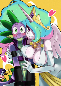 adolescent age_difference anthro anthrofied armwear big_breasts blue_hair blush bodily_fluids breast_squish breasts cleavage clothed clothing collar crown dress elbow_gloves feathered_wings feathers female fighting_over_boy gloves green_hair group hair handwear headgear heart_symbol horn jacket jealous long_hair male male/female mature_anthro mature_female multicolored_hair nipple_outline older_female open_mouth pink_eyes pink_hair princess purple_body purple_hair purple_skin royalty shocked smile squish standing sweat topwear trio white_body white_feathers white_skin wings young younger_male sssonic2 friendship_is_magic hasbro my_little_pony mythology princess_celestia_(mlp) rarity_(mlp) spike_(mlp) dragon equid equine mammal mythological_creature mythological_equine mythological_scalie pegasus scalie unicorn winged_unicorn 2013 digital_media_(artwork) hi_res indirect_incest_(lore)
