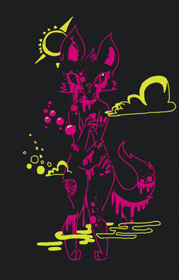 anthro black_background blood bodily_fluids female scar self-harm simple_background solo wounded naircat domestic_cat felid feline felis mammal 2015 hi_res restricted_palette