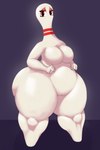 big_breasts black_eyes bowling_pin breasts featureless_breasts female genitals huge_thighs hyper hyper_thighs looking_at_viewer nude pussy solo thick_thighs white_body wide_hips jovi_cap wyer_bowling_(meme) fuckable_pin animate_inanimate humanoid hi_res meme