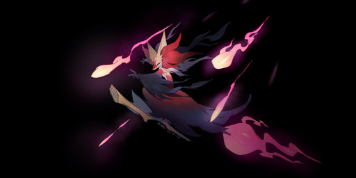 ambiguous_gender anthro black_body black_fur eyes_closed fur inner_ear_fluff multicolored_body red_body red_fur simple_background solo tuft white_body white_fur yellow_body yellow_fur lanjiujiu nintendo pokemon canid canine generation_9_pokemon mammal mega_delphox mega_evolution pokemon_(species) 2025 2:1 absurd_res dated hi_res signature