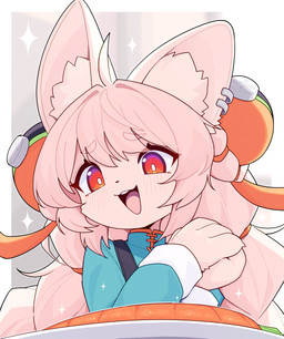 anthro biped blush claws clothed clothed_anthro clothed_female clothing female fingers front_view hair inner_ear_fluff inside smile solo teeth tongue tuft devil-vox mihoyo zenless_zone_zero zhao_(zenless_zone_zero) lagomorph leporid mammal rabbit 2026 digital_drawing_(artwork) digital_media_(artwork) hi_res