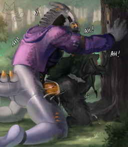 anal anal_penetration anthro big_butt bodily_fluids butt cum cum_inside duo genital_fluids genitals male male/male penetration penis sex sint mervil arachnid arthropod spider synth_(vader-san) absurd_res hi_res