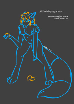 anthro athletic athletic_female breasts breath digitigrade egg female fluffy genitals nazza nude oviposition ovipositor panting sketchy solo text vaginal_oviposition vulva laserkittydraws canid canine fox mammal digital_drawing_(artwork) digital_media_(artwork) english_text hi_res sketch