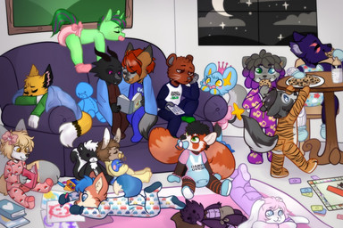 ambiguous_gender animal_plushie anthro baby_bodysuit baby_bottle bedding blanket book carpet clean_diaper clothed clothed_plushie clothing cloud cookie crayon creature_print crown detailed_background diaper diaper_under_clothing diaper_under_onesie diapered_plushie dipstick_tail food fur furniture group hair head_print headgear inside large_group lying markings monopoly_board monopoly_money moon musical_note musical_note_print musical_symbol neonate object_in_mouth on_front onesie pacifier pacifier_in_mouth paper pattern_clothing pattern_onesie plate plushie pokeball pokeball_clothing pokeball_onesie pokeball_print print_clothing print_onesie sky sleeping snapsuit sofa symbol table tail tail_markings text text_on_clothing text_on_onesie text_print toddler vehicle_print wearing_diaper window young young_anthro monsterbunny galactic_(tykables) hasbro littleforbig my_little_pony nintendo pokemon tykables generation_4_pokemon inanimate_object pokemon_(species) shinx species_request 2019 archived_source character_request digital_drawing_(artwork) digital_media_(artwork)