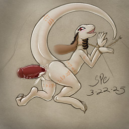 4_toes 5_fingers albino animal_genitalia anthro arm_tattoo back_tattoo bdsm belly_tattoo big_tail blush bodily_fluids bondage bound claws clitoris cloaca cloacal cloacal_penetration cum cum_in_cloaca cum_inside cute_fangs digitigrade disembodied_hand disembodied_penis dominant dominant_male duo eyelashes fangs feet female female_anthro female_penetrated finger_claws fingers flat_chested from_behind_position genital_fluids genitals horizontal_cloaca humanoid_hands kneeling leg_tattoo long_neck long_tail male male/female male_dominating_female male_penetrating male_penetrating_female monotone_body monotone_scales neck_grab neck_tattoo nude nude_anthro nude_female open_mouth open_smile orange_tattoo penetration penile penile_penetration penis penis_in_cloaca pink_clitoris pink_cloaca pupils red_eyes restraints rope rope_bondage scales sex slit_pupils smile snout submissive submissive_female tail tail_dimple tail_tattoo tapering_clitoris tapering_tail tattoo teeth thick_tail thick_thighs thigh_tattoo toes tribal tribal_tattoo white_body white_scales wrists_together spe overlord_(series) crusch_lulu zaryusu_shasha lizard lizardman lizardman_(overlord) reptile scalie 1:1 2025 absurd_res dated digital_drawing_(artwork) digital_media_(artwork) hi_res procreate_(artwork) shaded signature soft_shading