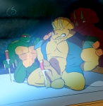 2012 abs anthro balls bed biceps big_muscles big_penis bottomless claws clenched_teeth clothing dinosaur erection gay gs guard holding horn humanoid_penis kneeling male mask mattress muscles nude open_shirt pecs penis raphael_(tmnt) reptile retracted_foreskin sauropod scalie scar shirt teenage_mutant_ninja_turtles teeth traximus triceraton triceratops turtle uncut
Rating: Explicit
Score: 9
User: BlackBoltEX
Date: March 13, 2013