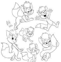 eyelashes female feral fluffy fluffy_tail looking_back multiple_poses paws pose semi-anthro simple_background solo surprised tail tail_hug white_background mongo_pangolin celine_(celine_and_cheswick) domestic_cat felid feline felis mammal digital_media_(artwork) hi_res monochrome sketch_page