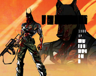 angry anthro assault_rifle blood blood_on_clothing blood_on_face blood_splatter bodily_fluids bottomwear camo camo_bottomwear camo_clothing camo_pants camo_print censor_bar clothing commando covered_eyes female gun holding_gun holding_object holding_ranged_weapon holding_weapon intense_lighting intense_stare kit_grishaw lobotomizeriv m16 military military_pants muscular muscular_anthro pants pattern_bottomwear pattern_clothing pattern_pants ranged_weapon red_background red_sky rifle shaded_face shirt simple_background sky smoke solo standing tank_top text tomboy topwear weapon wounded krampuzzz krampuzzzda katherine_grishaw canid canine canis dobermann domestic_dog mammal pinscher collage_(disambiguation)