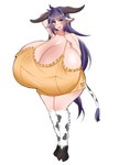 big_breasts blush breasts cleavage clothed clothing female huge_breasts hyper hyper_breasts legwear looking_at_viewer solo thick_thighs thigh_highs wide_hips bayoshii animal_humanoid bovid bovid_humanoid bovine bovine_humanoid cattle_humanoid humanoid mammal mammal_humanoid absurd_res hi_res