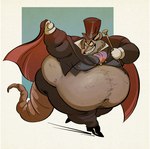 anthro belly big_belly bottomwear clothing hat headgear headwear male navel obese obese_male overweight overweight_male pants shirt simple_background smile solo topwear daddyzagur disney the_great_mouse_detective professor_padraic_ratigan mammal mouse murid murine rat rodent 2025