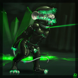 anthro bdsm bondage bound clothing collar green_eyes hands_behind_back latex latex_clothing latex_skinsuit leash leash_pull male oral oral_penetration penetration skinsuit solo tentacle_in_mouth tentacle_penetration tentacle_suit tentacles tentaclothes the_grid tight_clothing virus radasus tron animate_inanimate living_clothing living_costume mammal mouse murid murine rodent 1:1 hi_res