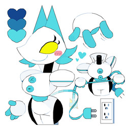 4_fingers anthro blue_ears blue_hair cable_tail clothing eyelashes female fingers flail floating_hands front_view hair heart_symbol holding_flail holding_object holding_weapon melee_weapon motion_lines mouth_closed outlet simple_background smile solo weapon white_background white_body white_clothing yellow_eyes roockrt deltarune undertale_(series) tasque_manager darkner mammal 1:1 2024 digital_drawing_(artwork) digital_media_(artwork) portrait three-quarter_portrait