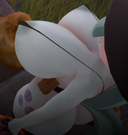 anthro areola big_breasts big_butt biped black_clothing blush breasts butt clothed clothing cutie_mark detailed_background female grey_body grey_hair hair hat headgear headwear high-angle_view huge_breasts mouth_closed multicolored_hair outside public public_exposure skimpy solo tail thick_thighs two_tone_hair purplefondue friendship_is_magic hasbro my_little_pony marble_pie_(mlp) equid equine mammal 3d_(artwork) digital_media_(artwork) hi_res