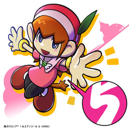 abstract_background anthro blue_eyes blush blush_stickers bracelet clothing dress female footwear hair hat headgear headwear jewelry leggings legwear pink_clothing red_hair shoes smile solo yoshihiko_arai bandai_namco klonoa_(series) lolo_(klonoa) animal_humanoid haplorhine humanoid mammal mammal_humanoid monkey monkey_humanoid primate primate_humanoid 1:1 hi_res official_art