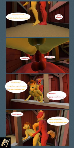 5_toes anal anal_penetration animal_genitalia animal_penis anthro anthro_on_anthro anthro_penetrated anthro_penetrating anthro_penetrating_anthro balls barefoot barn bodily_fluids cum cum_in_ass cum_inside dialogue dry_anal_orgasm ejaculation equine_genitalia equine_penis feet from_behind_position genital_fluids genitals hair hands-free happy happy_sex humanoid_feet humanoid_hands looking_at_another looking_back looking_down looking_pleasured male male/male male_penetrated male_penetrating male_penetrating_male nipples orgasm penetration penile penile_penetration penis penis_in_ass plantigrade ponytail seductive sex simultaneous_orgasms standing standing_doggystyle standing_sex tail text toes aldenyates friendship_is_magic hasbro my_little_pony big_macintosh_(mlp) braeburn_(mlp) animal_humanoid equid equid_humanoid equine equine_humanoid horse humanoid mammal mammal_humanoid pony 3d_(artwork) absurd_res comic digital_media_(artwork) english_text hi_res cousins_(lore) incest_(lore)