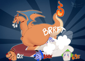 anthro big_butt breath butt crouching duo eyes_closed fart fart_cloud farting_on_another farting_on_face male male_farting simple_background thick_thighs white_fart_cloud passtheblast nintendo pokemon super_smash_bros. anonymous_character charizard generation_1_pokemon pokemon_(species)