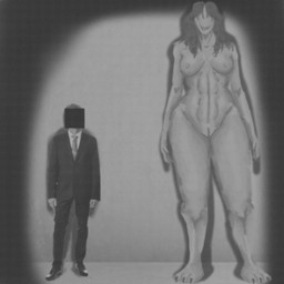 abs athletic athletic_female bared_teeth black_hair bleak_ambiance bottomwear breasts censor_bar chart claws clothed clothed_male clothing eyeless faceless fangs feet female floor genitals hair hands_at_side height_chart horror_(theme) interspecies larger_female long_hair male monster_girl_(genre) necktie nude nude_female open_mouth pants photo shadow sharp_teeth size_difference snout solo spotlight suit teeth teratophilia vulva wall_(structure) derikdrawsmonsters cia fbi samantha_(derikdrawsmonsters) human humanoid mammal monster monstrous_humanoid 1:1 absurd_res black_and_white censored digital_media_(artwork) digital_painting_(artwork) hi_res monochrome painting_(artwork) shaded