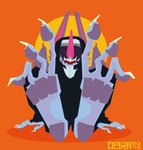 3_toes anthro claws feet female foot_focus hair hair_over_eyes long_toes nun nun_outfit pawpads sitting solo stylized toe_claws toes shugariosa dakota_(shugariosa) bat mammal 2019 absurd_res hi_res