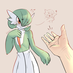 4_fingers 5_fingers ambiguous_gender biped blush chest_spike duo faceless_ambiguous faceless_character faceless_human fingers front_view nude nude_ambiguous nude_humanoid simple_background smile spikes spikes_(anatomy) standing advos nintendo pokemon gardevoir generation_3_pokemon human humanoid mammal pokemon_(species) 1:1 2026 digital_drawing_(artwork) digital_media_(artwork)