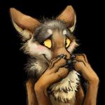 1:1 2016 4_toes alpha_channel ambiguous_gender black_body black_claws black_eyes black_fur black_nose black_pawpads blush brown_body brown_fur bust_portrait canid canine canis claws covering covering_face covering_self coyote digital_media_(artwork) embarrassed feet feral front_view fur icon kenket looking_aside mammal multicolored_body multicolored_fur pawpads paws portrait reaction_image simple_background smile solo sticker tan_sclera toe_claws toes transparent_background white_body white_fur yellow_sclera