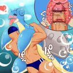 <3 blue_eyes blush bubble censored female feral grape_jelly_(artist) human internal interspecies japanese_text lapras male muscles nintendo penetration penis pokémon poképhilia pussy pussy_juice size_difference speedo straight swim_cap swimsuit text tongue tongue_out underwater vaginal vaginal_penetration video_games water womb
Rating: Explicit
Score: 0
User: chdgs
Date: February 27, 2014
