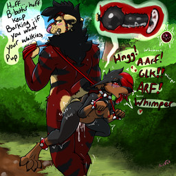 anthro asphyxiation bindle_carry bodily_fluids breath_play cervical_penetration choking collar collar_only cum cum_in_uterus cum_in_vagina cum_inside exhibitionism female forest genital_fluids impregnation internal internal_vaginal knot_hanging knotting leash leash_pull leashed_collar male male/female nude ovum penetration plant public public_nudity public_sex sex sperm_cell suspended_by_penis tree uterus vaginal vaginal_penetration walking acev canid canine canis dobermann domestic_dog mammal pinscher sabertooth_feline 1:1 absurd_res hi_res