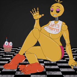 barefoot beakless feet female humanoid_feet machine plantigrade sharp_teeth soles solo teeth mooneol five_nights_at_freddy's five_nights_at_freddy's_2 scottgames toy_chica_(fnaf) android animatronic humanoid robot robot_humanoid 1:1 hi_res