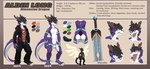 animal_genitalia anthro balls butt clothing eyewear genitals glasses horn magic male nude penis sheath text weapon wings voidtails mythology dragon mythological_creature mythological_scalie scalie absurd_res english_text hi_res model_sheet